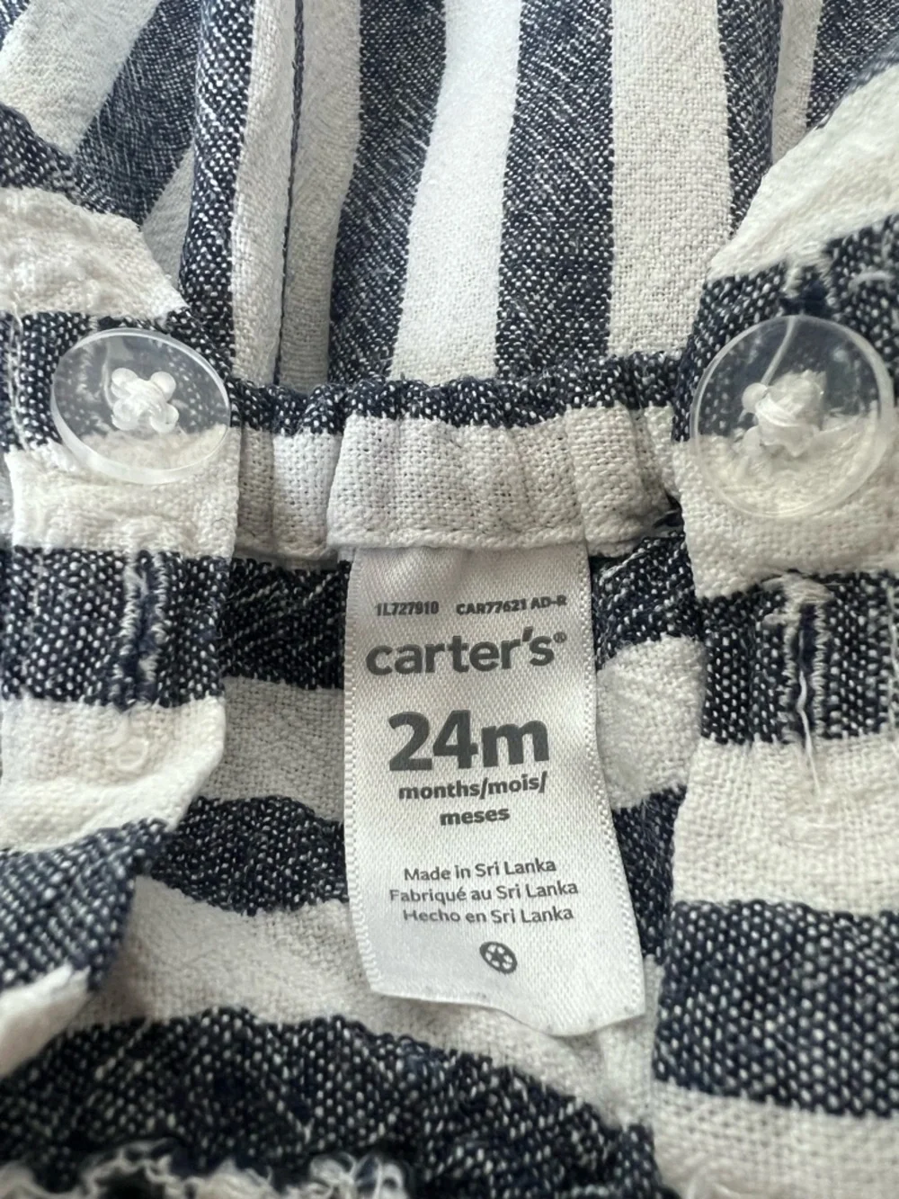 Carters Toddler Girl Striped Strap Dress With Pockets Size 24m